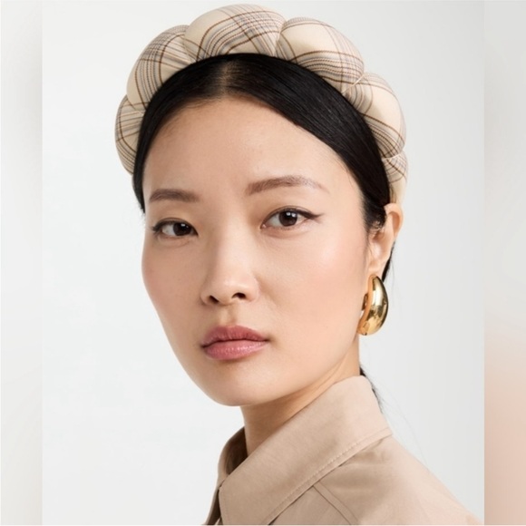 Lele Sadoughi Plaid Scalloped Headband - Picture 2 of 6